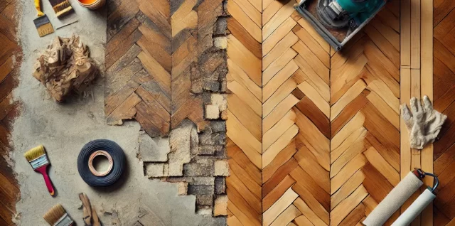 rénovation de parquet en chene